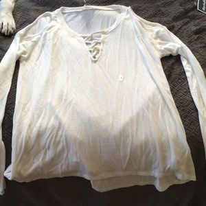 Tied front long sleeve shirt